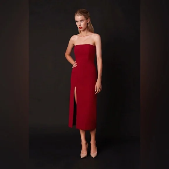 Nomi Fame 'Eva' Strapless Side Slit Mini Dress - Picture 2 of 8